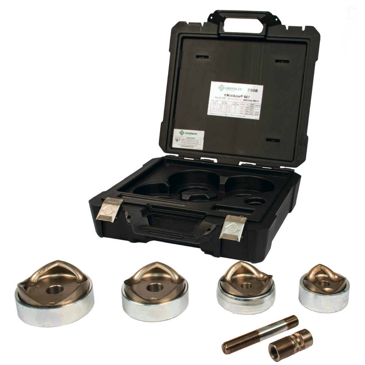 Greenlee 7308 Punches And Dies Kit For 2-1/2", 3" ,3-1/2 & 4" Conduit - 4