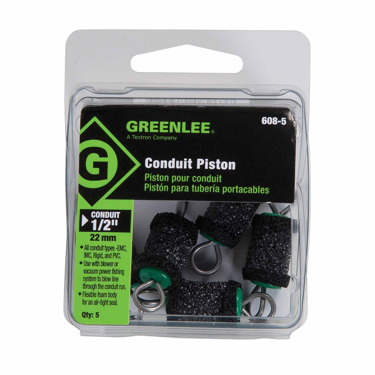 Greenlee 608-5  Piston for 1/2" Conduit -All types  (5 pack)