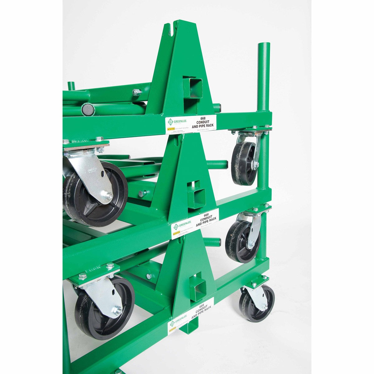 Greenlee 668 Mobile Conduit and Pipe Rack with Casters