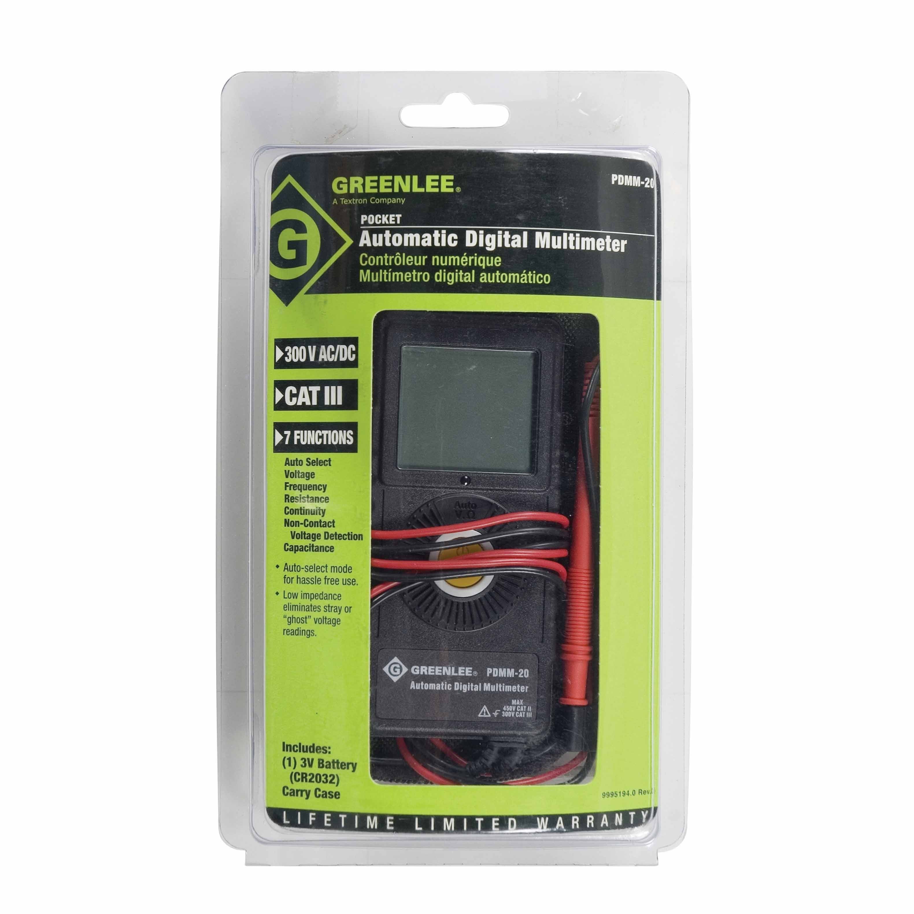Greenlee PDMM-20 Pocket Multimeter