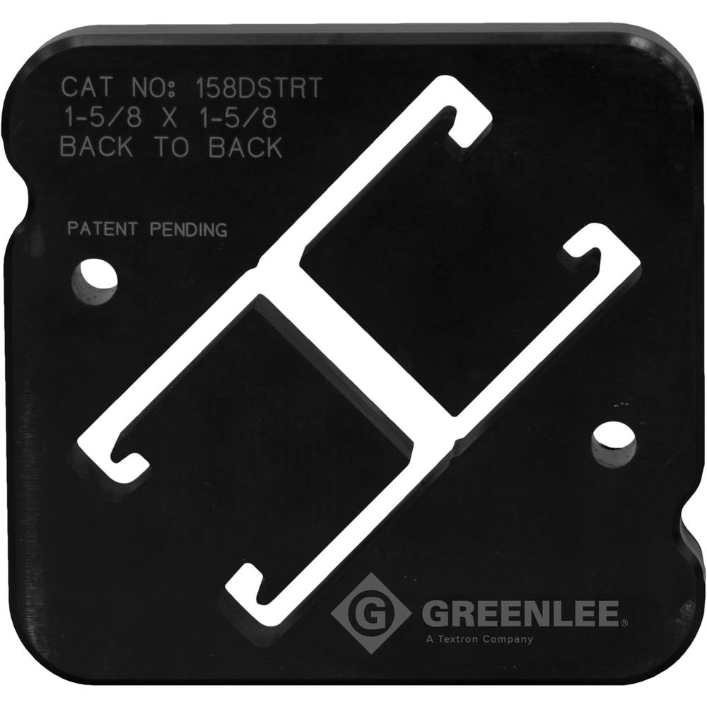 Greenlee 158DSTRT Back to Back Strut Die Set 1-5/8" x 3-1/4" for 30T Shear
