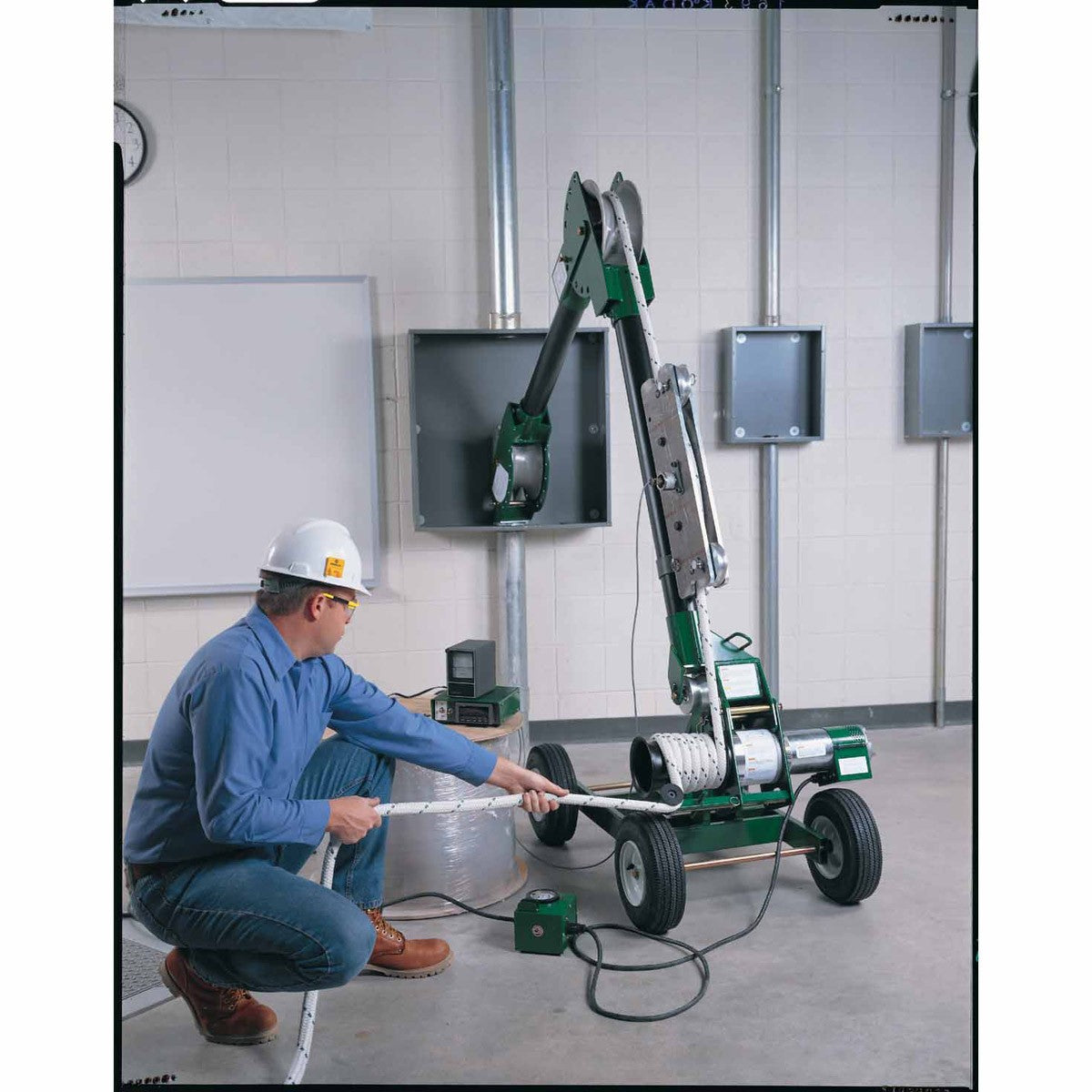 Greenlee 6800 Ultra Tugger 8 Cable Puller with Floor Mount - 8000 lb. - 8