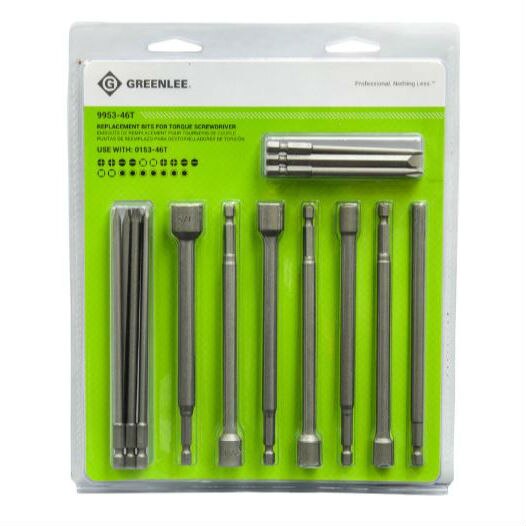 Greenlee 9953-46T Replacement Bit Kit (0153-46T Torque Driver) - 2