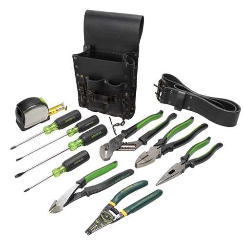 Greenlee 0159-13 Electrician's Tool Kit, 12 pc
