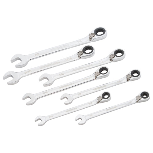 Greenlee 0354-01 7-Piece Combination Ratcheting Wrench Set