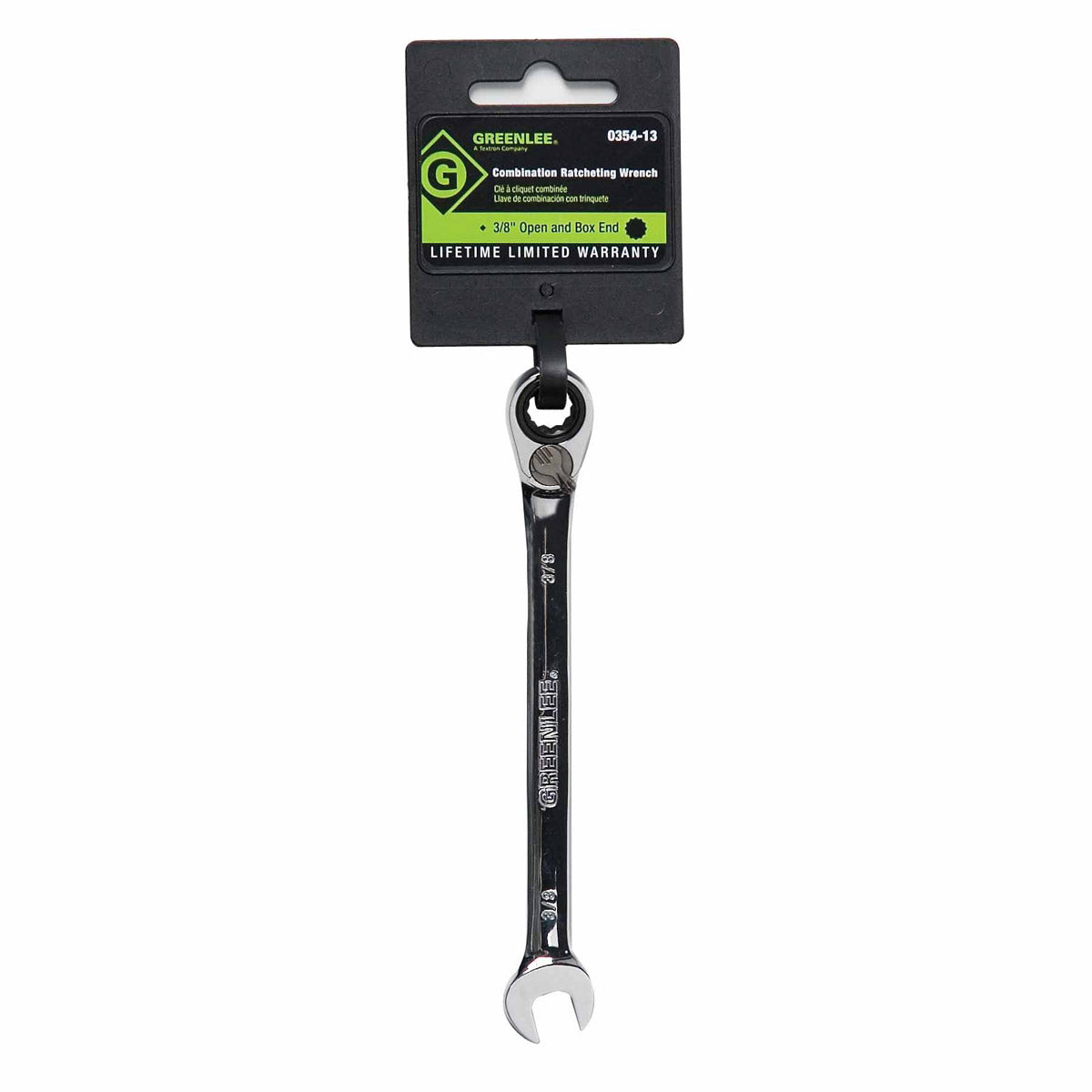 Greenlee 0354-13 Combination Ratcheting Wrench 3/8"