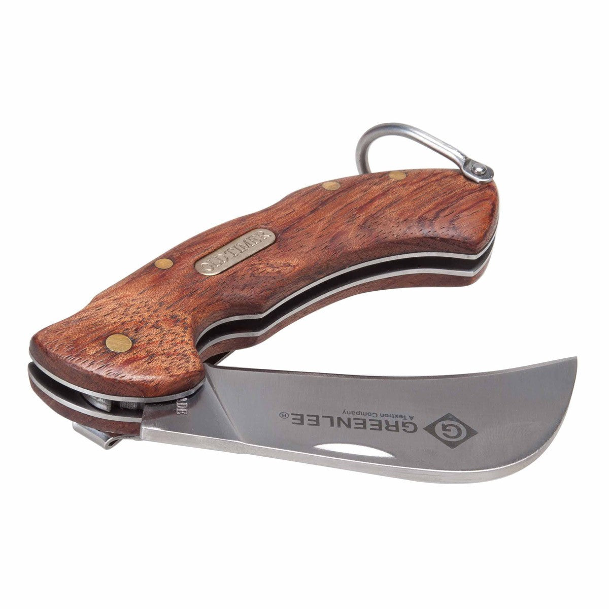 Greenlee 0652-28 Wood Handle SS Hawkbill Pocket Knife