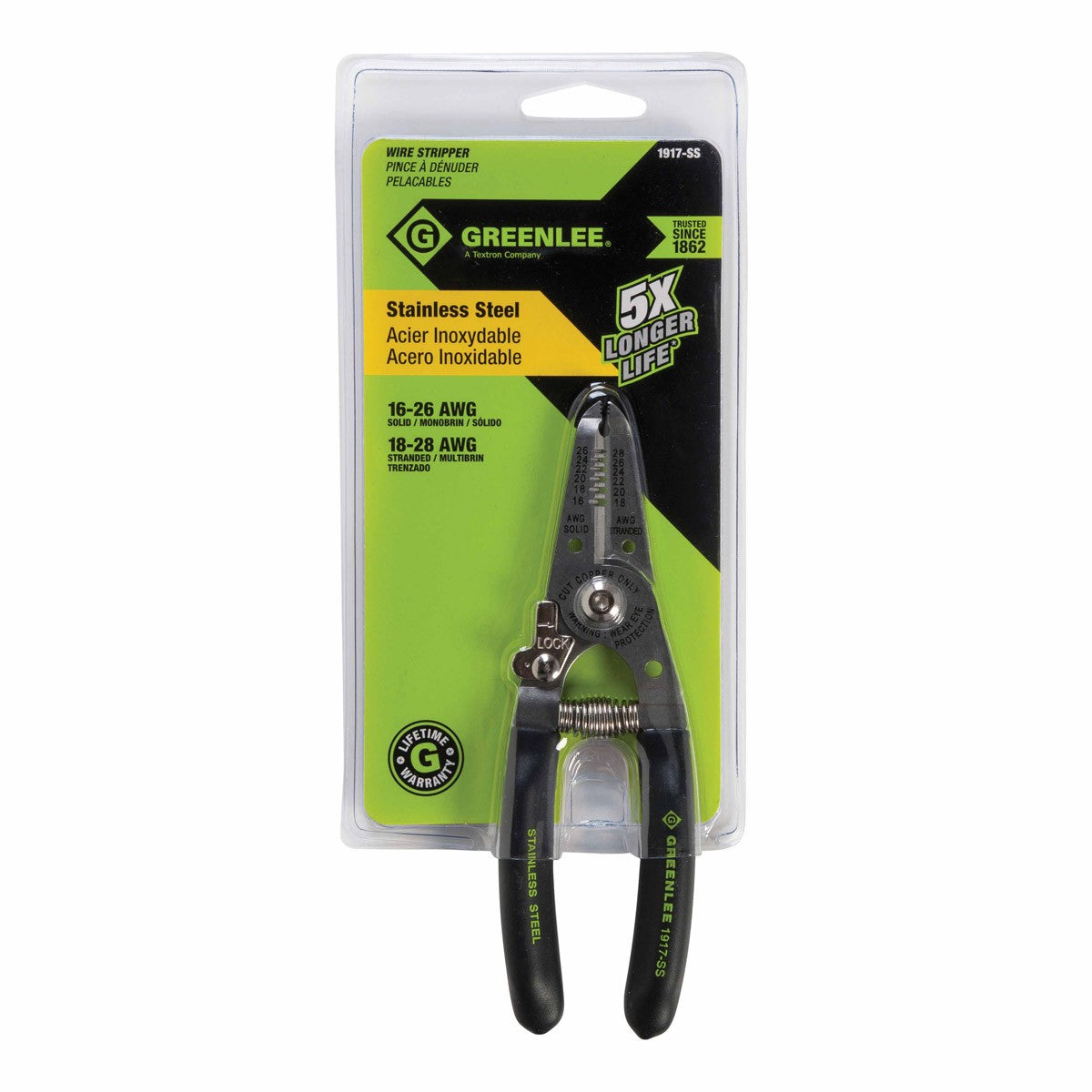 Greenlee 1917-SS Stainless Wire Stripper and Cutters (16-26AWG)