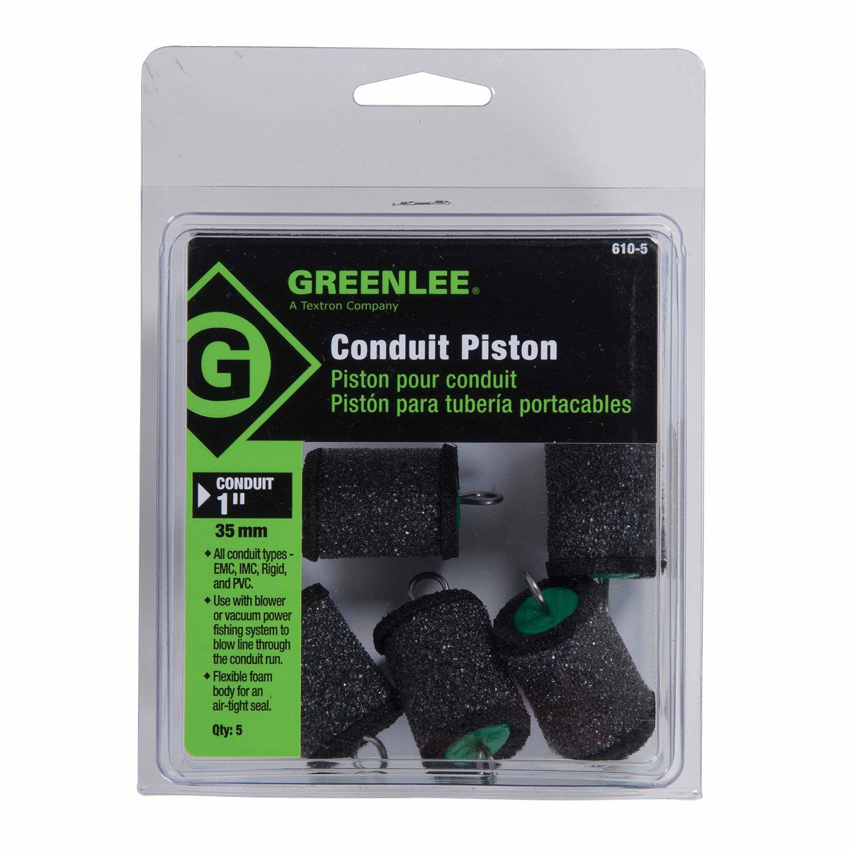 Greenlee 610-5 Piston for 1" Conduit - All Types (5 Pack)