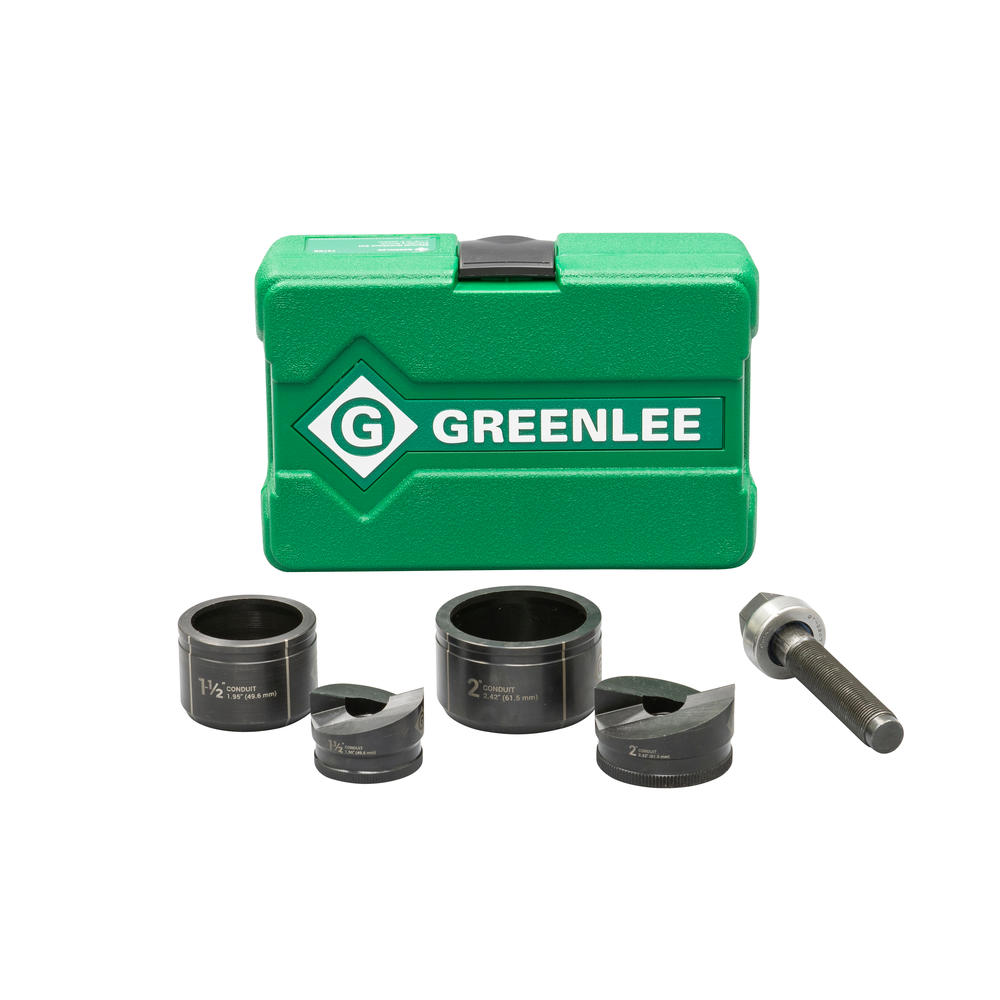 Greenlee 7237BB 1-1/2" and 2" Conduit Size Manual Slug-Buster Knockout Punch Kit