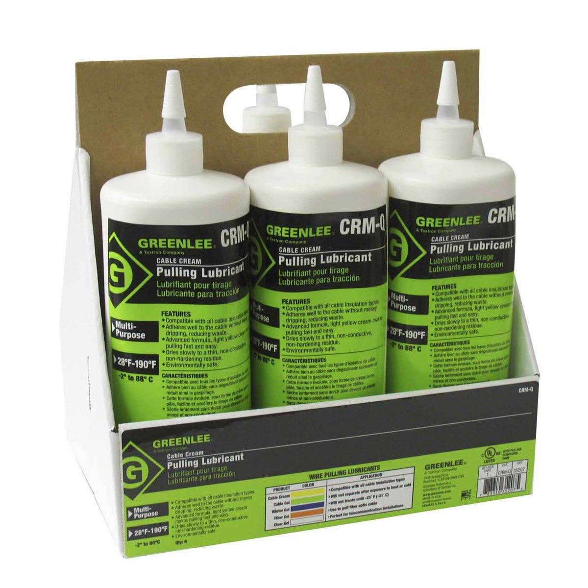 Greenlee CRM-Q Cable-Cream Cable Pulling Lubricant - 1 Quart