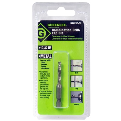 Greenlee DTAP10-32 DRILL/TAP, 10-32