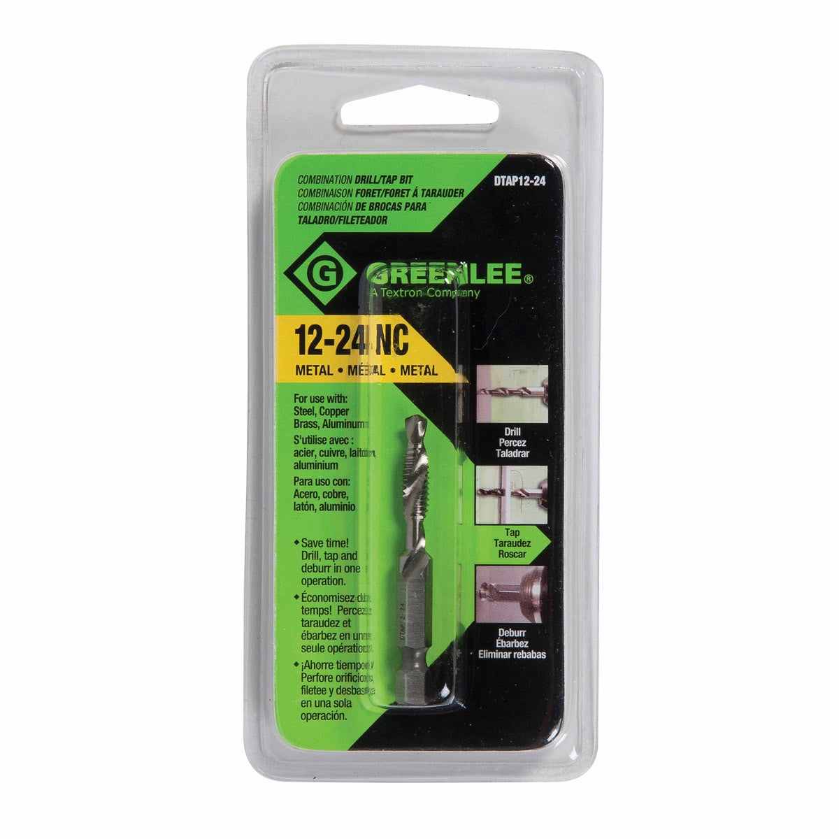 Greenlee DTAP12-24 DRILL/TAP, 12-24