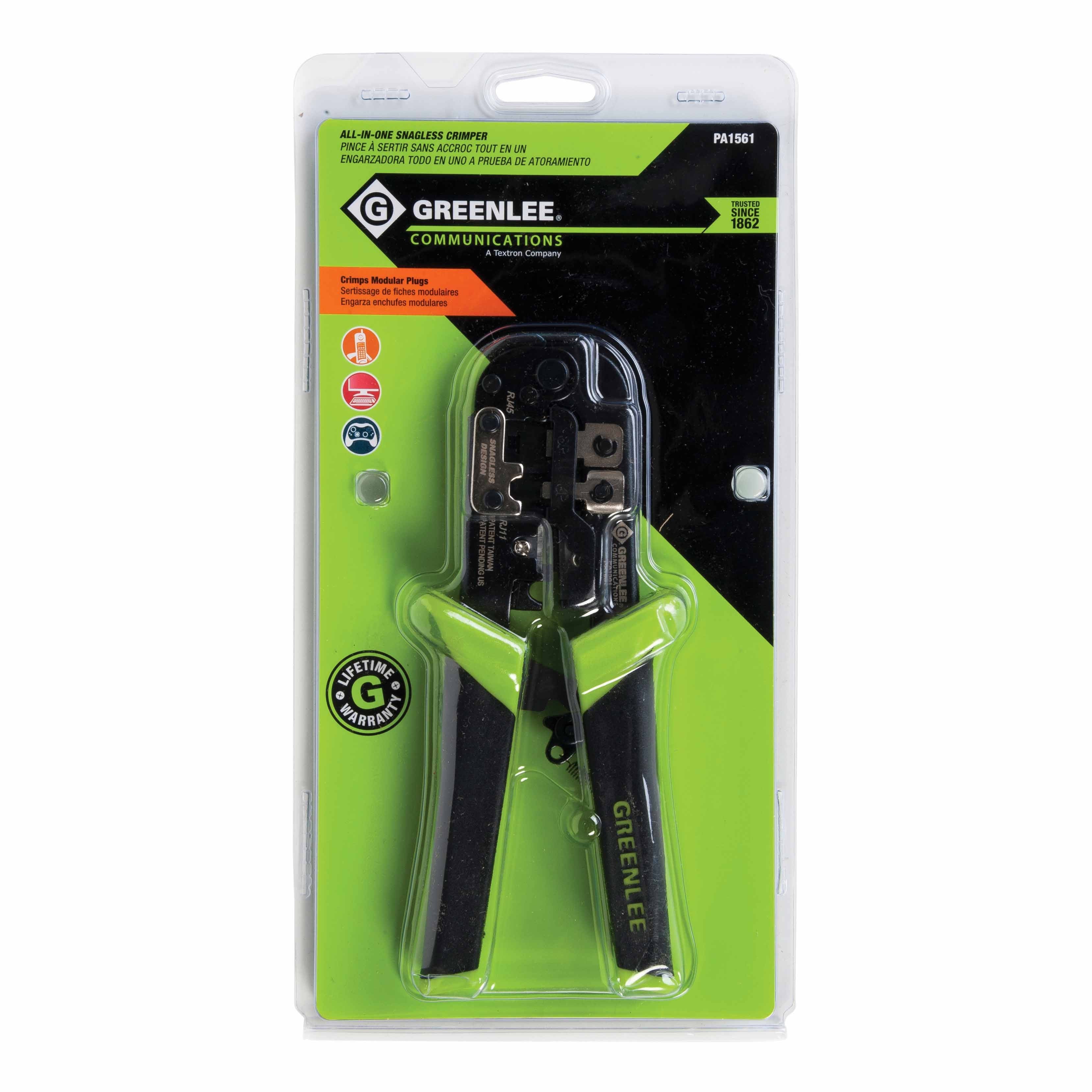 Greenlee PA1561 Snagless All-In-On Crimper
