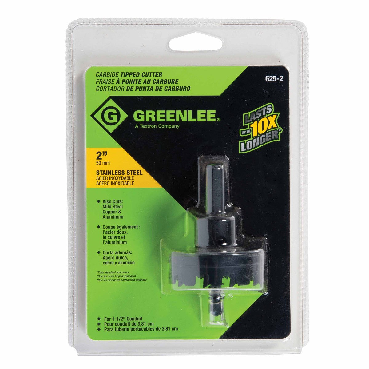 Greenlee 625-2 CUTTER, HOLE-CARBD (2.000",50.8M