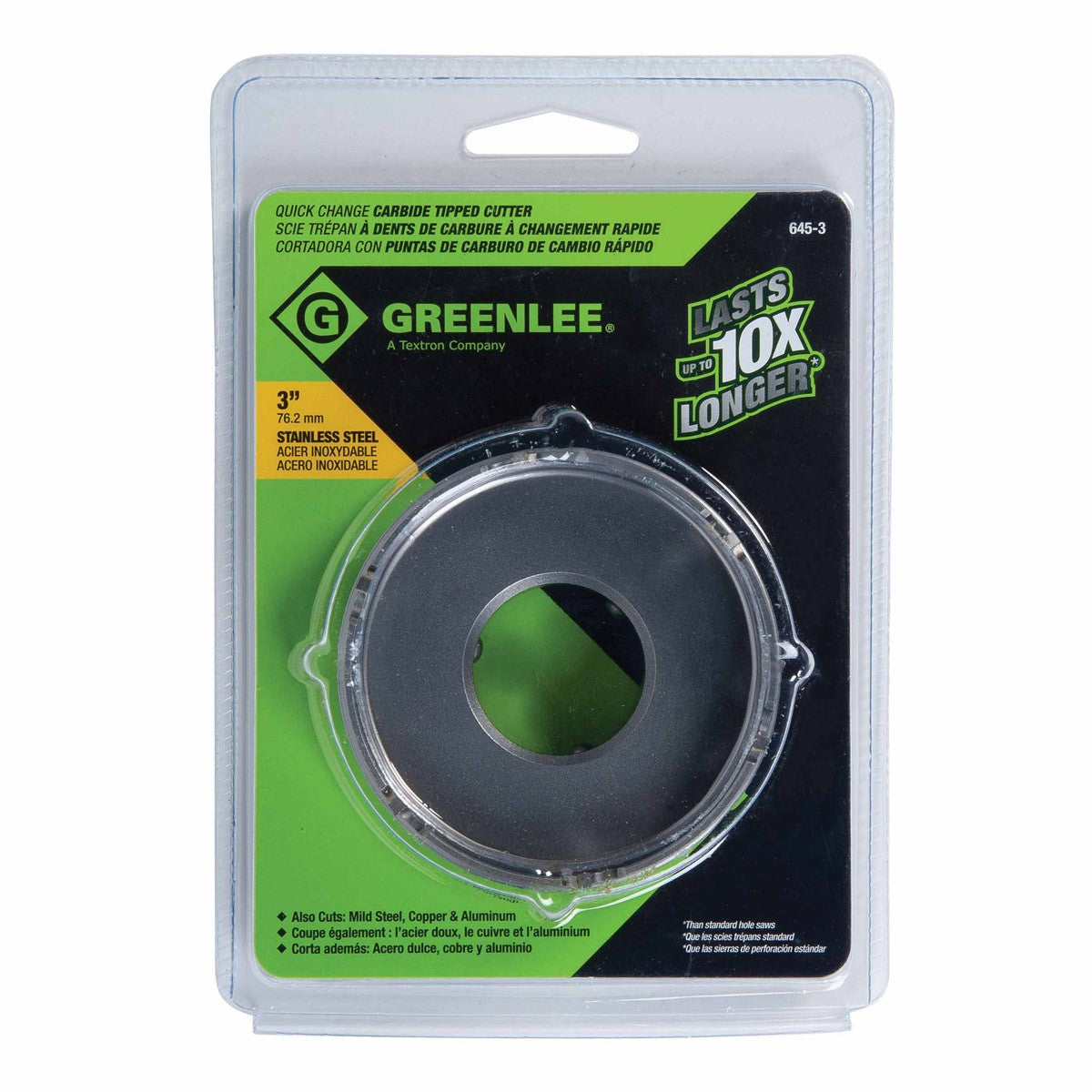 Greenlee 645-3 3"Carbide tipped Hole Cutter